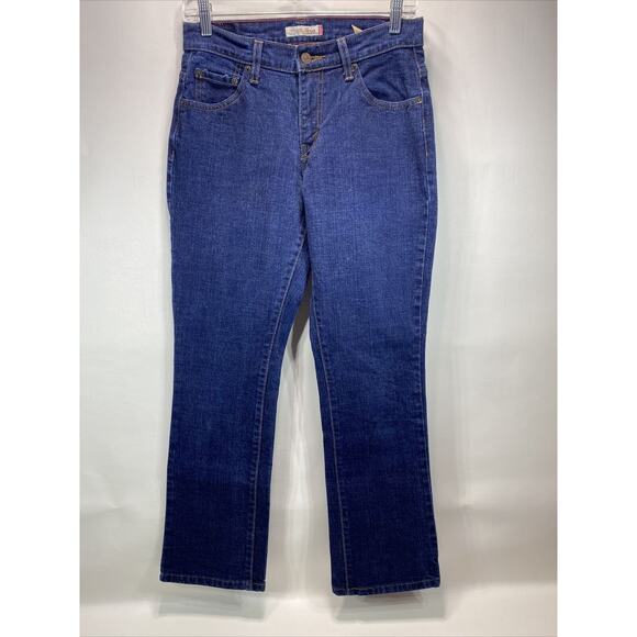 Levi's 550 Boot Cut Relaxed Dark Wash Stretch Denim Jeans Women's Size 6 M 28x31 - Picture 6 of 10
